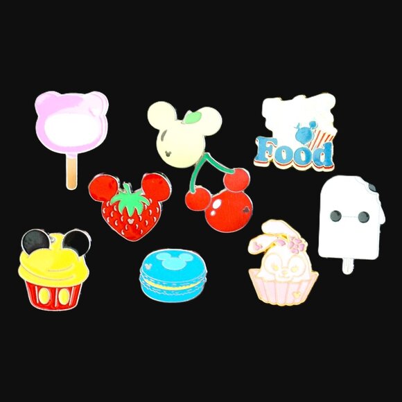 Disney Pin Trading 9 Pin Lot Featuring Disney Food (181) - Picture 1 of 4